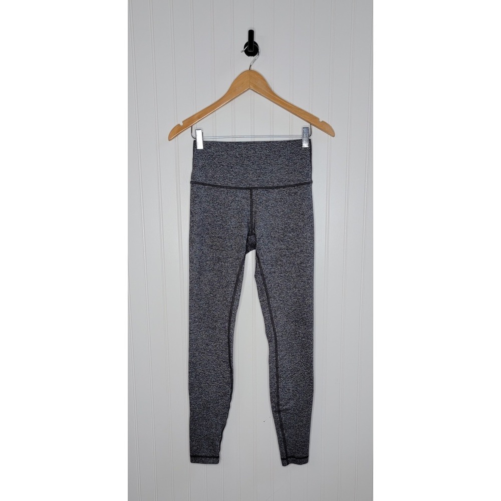 Lululemon Wunder Under Leggings Women's Size 6 Heathered Black